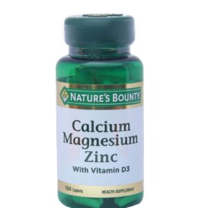 قرص کلسیم منیزیم زینک Nature’s Bounty – بسته ۱۰۰ عددی Natures Bounty Calcium Magnesium Zinc 100 Tablet