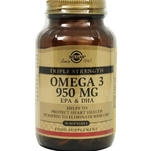Solgar Omega-3 950 Soft Gel 50 addکپسول امگا 3 - 950 میلی گرم برند سولگار exp 2028 50 عددی SOLGAR