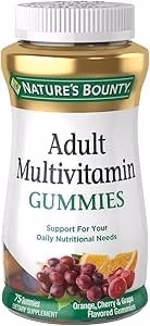 پاستیل مولتی ویتامین بزرگسالان با ویتامین های C و D3 نیچرز بونتی 75 عدد Adult Multivitamin Gummies
