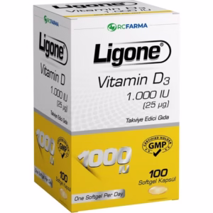 کپسول ویتامین D3 برند Ligone مقدار 1000ıu - بسته 100 عددیLIGONE VITAMIN D3 1000 IU 100 KAPSIL