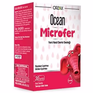 Orzax Ocean Microfer Drops 30ml Iron Support 1 میلی لیتر در روز برای کودکان 4 تا 10 ساله... برند Ocean(اقیانوس)