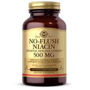 کپسول مکمل نیاسین NO-Flush Niacin B3  exp 2028سولگار 500 میلی گرم 50 عددی