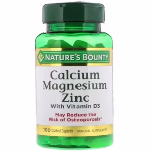 قرص کلسیم منیزیم زینک Nature’s Bounty – بسته ۱۰۰ عددی Natures Bounty Calcium Magnesium Zinc 100 Tablet