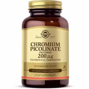 کپسول کرومیوم پیکولینات برند سولگار exp2028 200 MgCHROMIUM PICOLINATE 200MCG 90 KAP