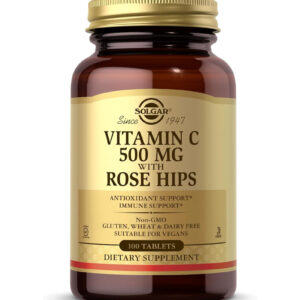 ویتامین سی رز هیپ سولگار 500 میلی گرم exp 2028VITAMIN C 500 MG ROSE HIPS 100 TAB SOLGAR