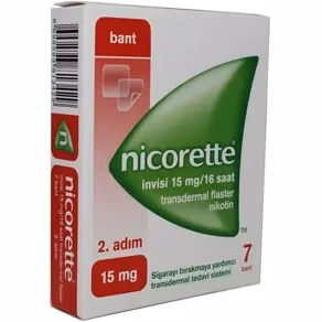 چسپ ترک سیگار نیکورت مرحله دوم 16 ساعته  Nicorette Invisipatch 15mg-7Patch