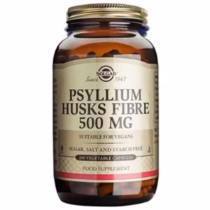 فیبر پوسته اسفرزه ۵۰۰ میلی‌گرم ۲۰۰ کپسول exp 2028 سولگارPSYLLIUM HUSKS FIBRE 500 MG 200 KAP SOLGAR