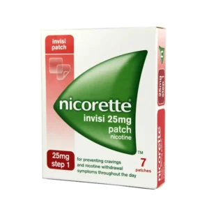 چسب ترک سیگار نیکورت Invisible Patch 25mg  EXP 2028– بسته ۷ عددی  16 ساعته