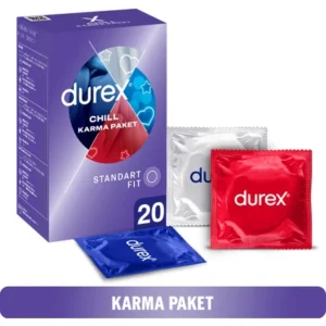 کاندوم دورکس مدل چیل 20 عددی Durex Chill 20'li Karma Paket Prezervatif
