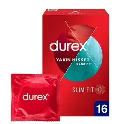 کاندوم نازک اسلیم فیت دورکس  16 عددی DUREX YAKIN HISSET Slim Fit