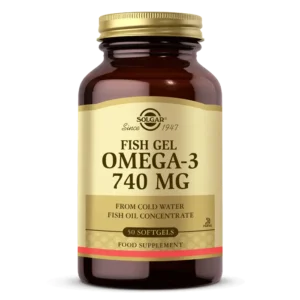 کپسول و مکمل ژل ماهی امگا Fish Gel Omega 3  exp2028 سولگار 740 میلیگرم 50 عددی