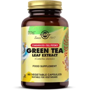 کپسول عصاره برگ چای سبز Green Tea  exp 2027سولگار 60 عددیSOLGAR