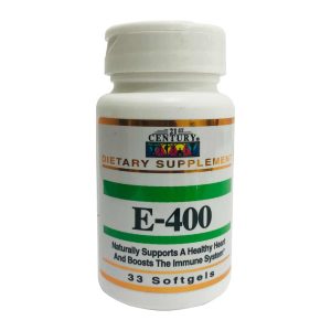 ویتامین ای سنتری ۴۰۰ واحدی 33 عددی E-400 33 softgels ..21 CENTURY