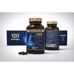 نوواکولین بیوتین هیر پاور تقویت مو بیوتین + سلنیم + زینک 60 عددی  BIOTIN HAIR POWER NOVACOLIN BIOTIN 60 CAPSULES  NOVACOLIN