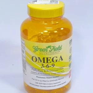 امگا ۳-۶-۹ گرین فیلد (Green Field) ساخت آمریکا | تنظیم چربی خون و سلامت قلبOMEGA 3-6-9 GREEN FIELD 100 SOFTGELS