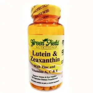 لوتئین و زاکسانتین به همراه روی و ویتامین‌های A، C، E، تقویت بینایی و سلامتLutein & Zeaxanthin With Zinc And A B C  green field