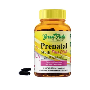 فروش مولتی ویتامین حلال پریناتال با سافت ژل گرن فیلد DHA Halal Prenatal Multivitamin with DHA 60 softgel