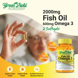اومگا 3 روغن ماهی حلال ۱۰۰۰ میلی‌گرم، ۱۲۰ کپسول ژلاتینی نرم Bundle - Halal Fish Oil 1000mg, 120 Softgels