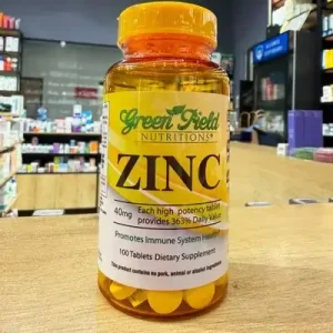 قرص زینک گرین فیلد ۵۰ میلی‌گرم، ۱۰۰ عدد zinc 50mg 100tab..green field
